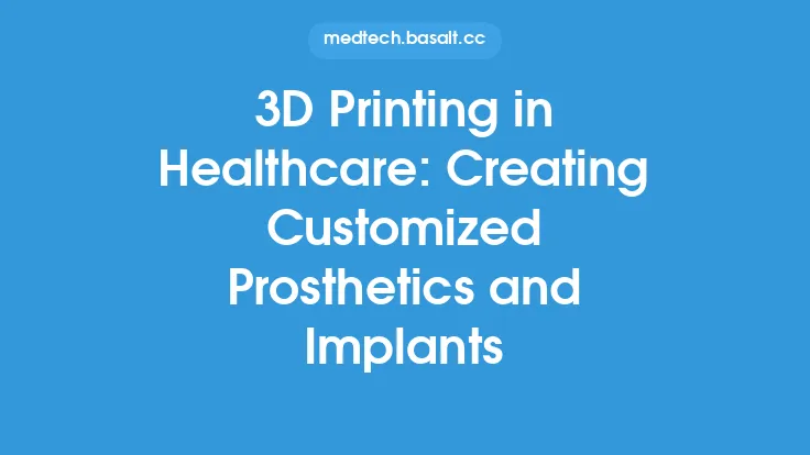 3D Printing in Healthcare: Creating Customized Prosthetics and Implants Thumbnail