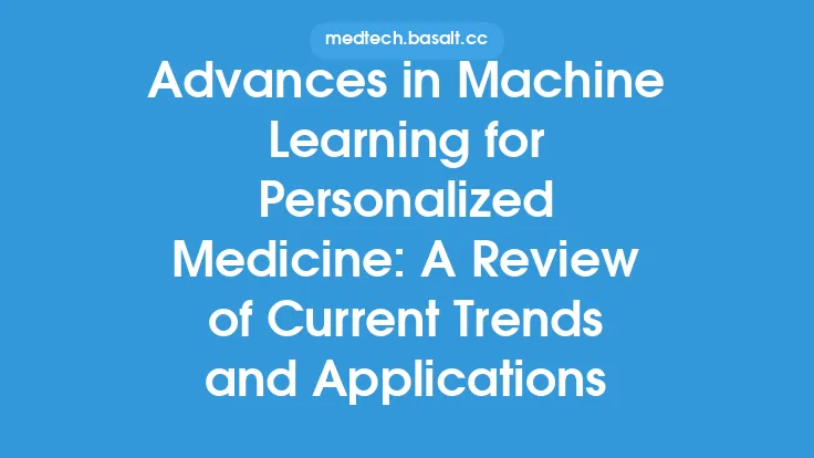 Advances in Machine Learning for Personalized Medicine: A Review of Current Trends and Applications Thumbnail