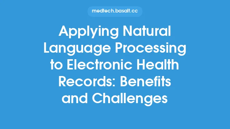 Applying Natural Language Processing to Electronic Health Records: Benefits and Challenges Thumbnail