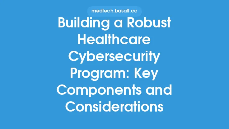 Building a Robust Healthcare Cybersecurity Program: Key Components and Considerations Thumbnail