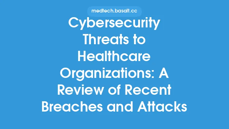 Cybersecurity Threats to Healthcare Organizations: A Review of Recent Breaches and Attacks Thumbnail