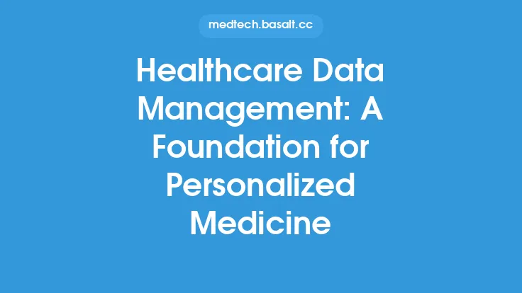 Healthcare Data Management: A Foundation for Personalized Medicine Thumbnail