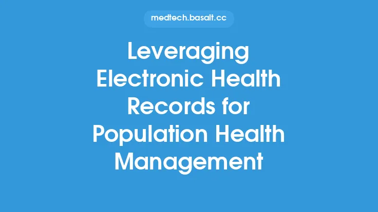 Leveraging Electronic Health Records for Population Health Management Thumbnail