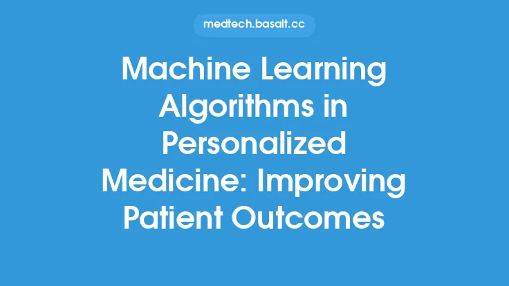 Machine Learning Algorithms in Personalized Medicine: Improving Patient Outcomes Thumbnail
