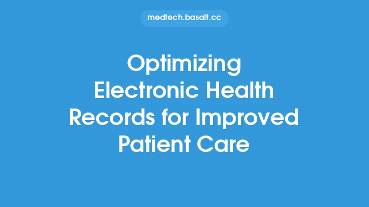 Optimizing Electronic Health Records for Improved Patient Care Thumbnail